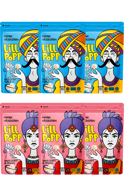 Multipack om 6 (Himalayan salt och Sourcream & Onion)